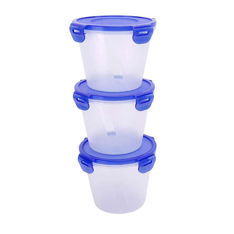 Cutting EDGE Nesterware Lock & Seal Containers for Dry Fruit, Biscuits, wafers, Snack, Foods, Fruits, Vegetables, Refrigerator Containers - 1L