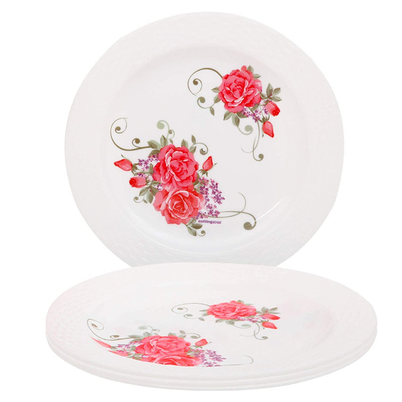 Cutting EDGE Set of Dinner Plates for Families, Daily Use, Parties, Unbreakable, Kid Friendly, Microwave Safe, Dishwasher Safe