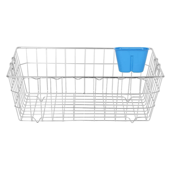 Cutting EDGE Stainless Steel Heavy Duty Dish Drainer Pro Basket For Kitchen Utensils | SS Bartan & Plate Drying Rack Stand
