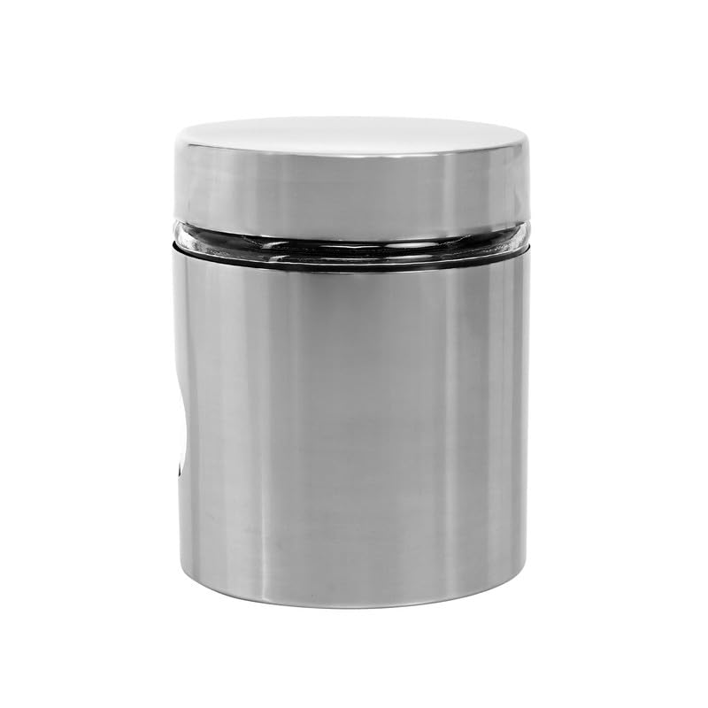 Cutting EDGE Drip Window - Steel Jacketed Glass Jars for Dal, Dry, Spices, Fruits, Kitchen Storage Container