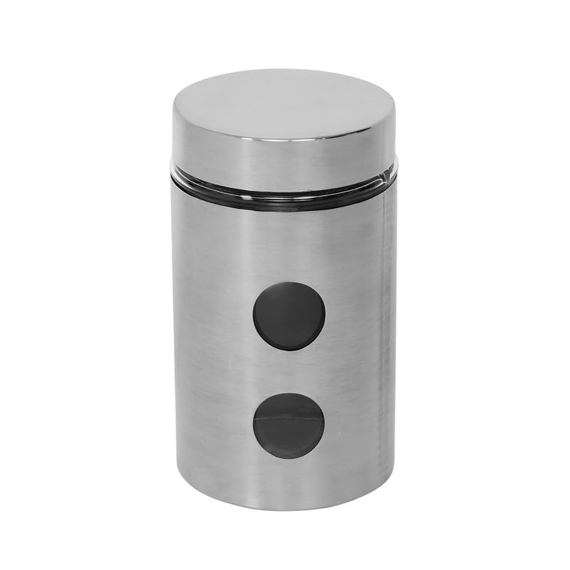 Cutting EDGE Drip Window - Steel Jacketed Glass Jars for Dal, Dry, Spices, Fruits, Kitchen Storage Container