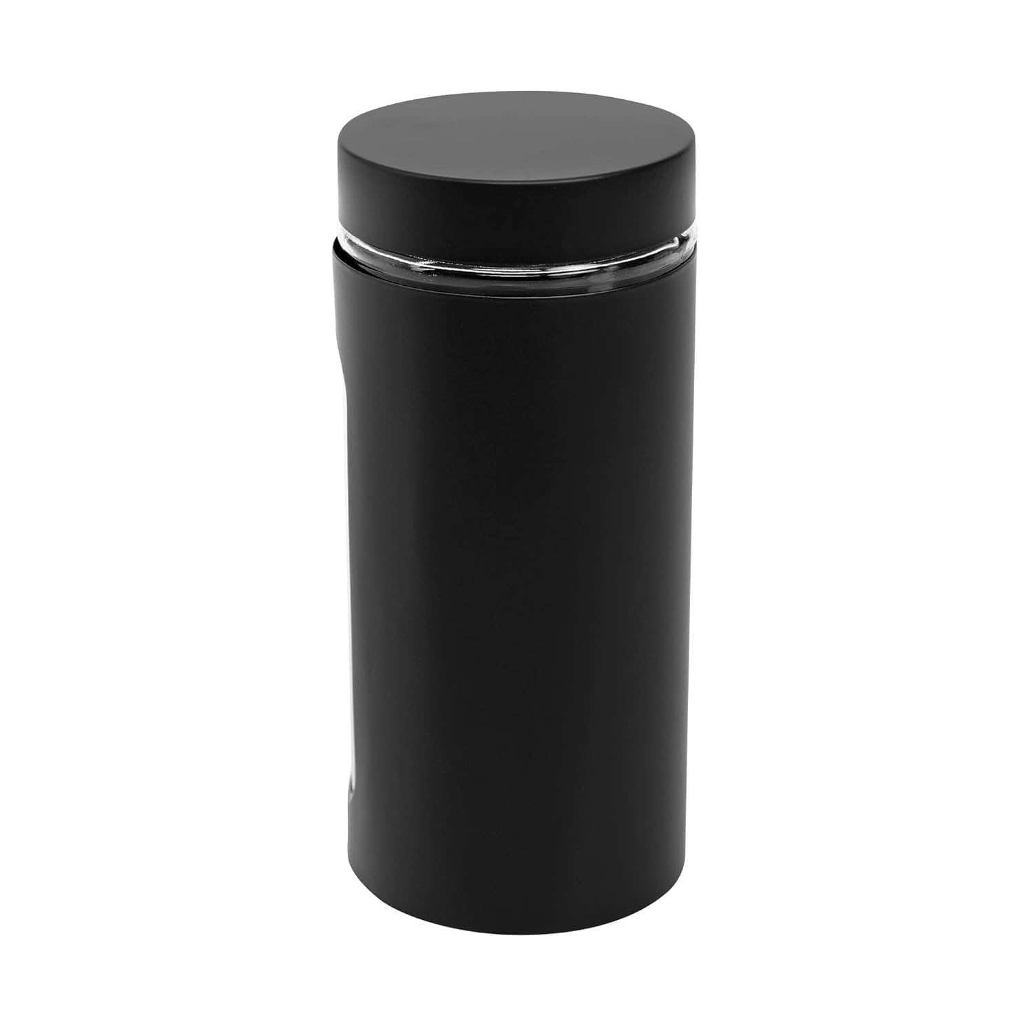 Cutting EDGE Oval Window - Powdered Black Finish Glass Jars for Dal,Dry Fruits,Spices and other Kitchen Storage
