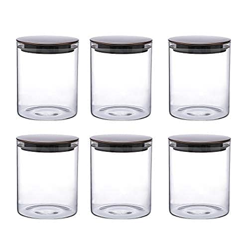 Cutting EDGE Borosilicate Round Glass Jar for Kitchen, Dry Fruits, Snacks, Storage with Metallic Lid with Silicone Sealant Ring Inside