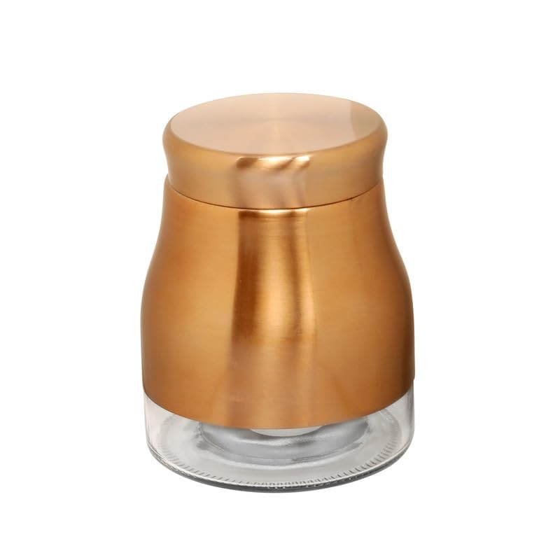 Cutting EDGE Rose Gold Finish - Bell Bottom Glass Jars for Sugar, Cereal,  Spices, Pulses and other Kitchen Storage