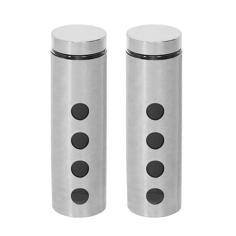 Cutting EDGE Drip Window - Steel Jacketed Glass Jars for Dal, Dry, Spices, Fruits, Kitchen Storage Container