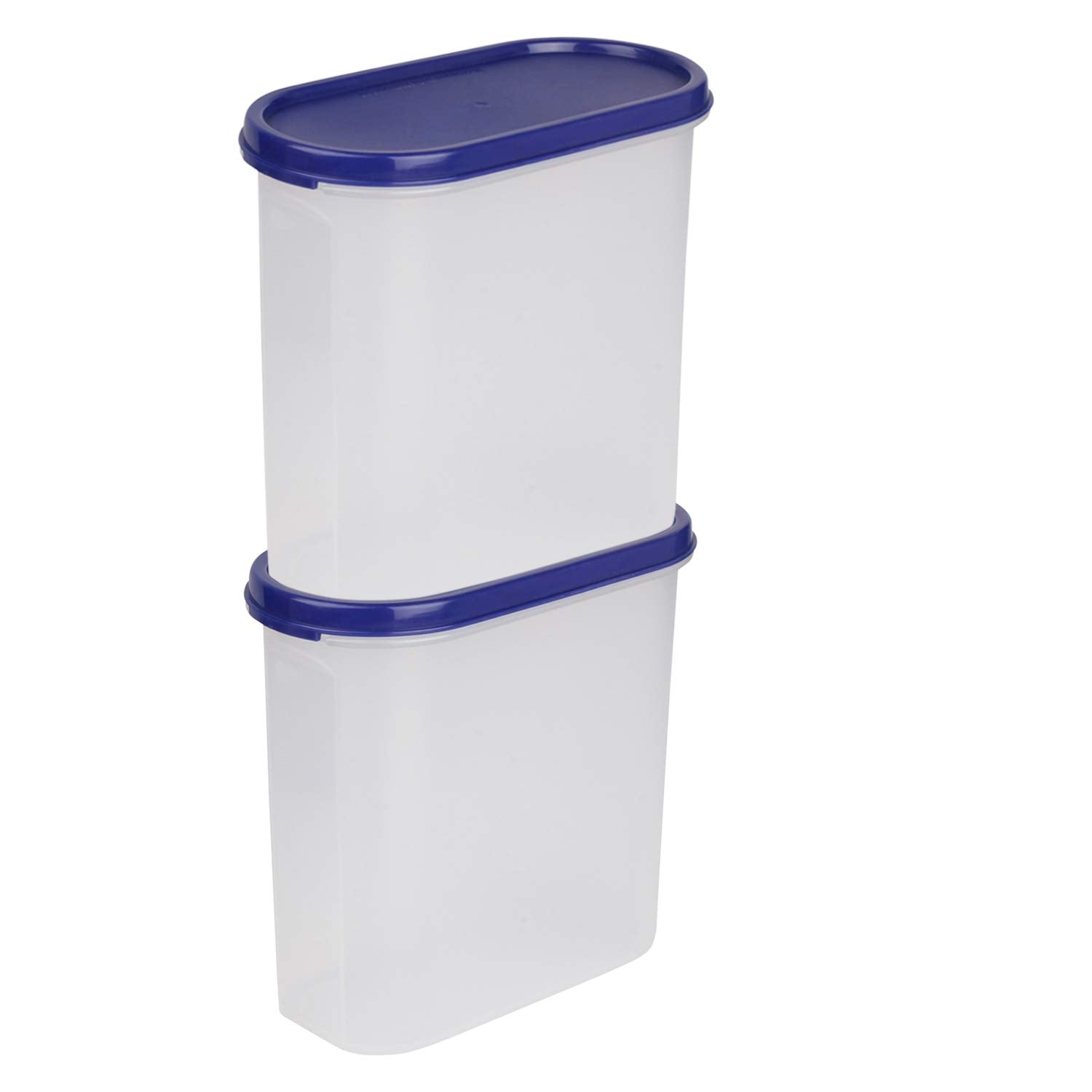 Cutting EDGE Anti Microbial Seal, Anti Bacterial Protection Storage Containers Set Oval, Modular Kitchen, for Flour, Cereals, Snacks, Stackable, BPA Free, Modular