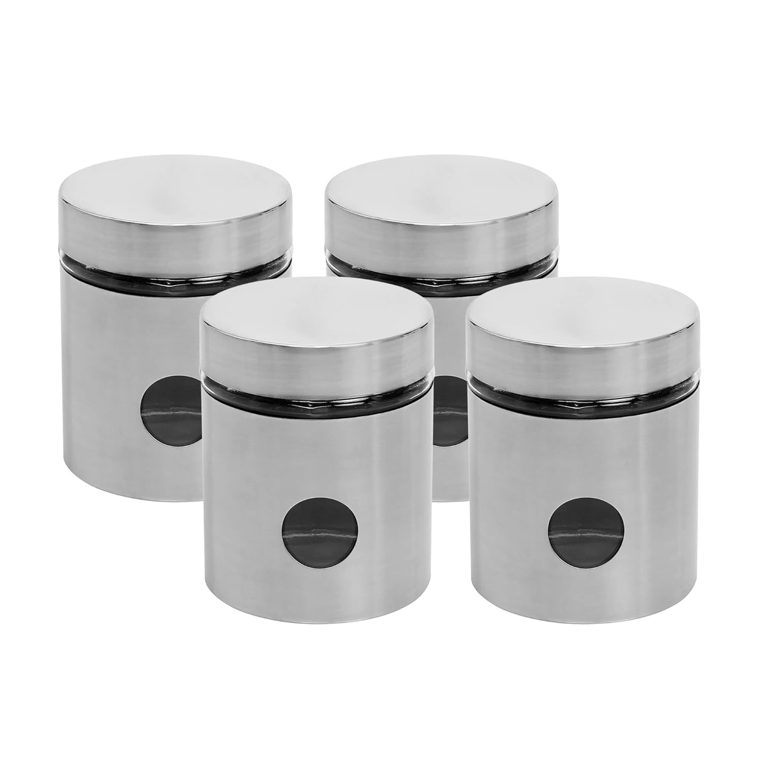 Cutting EDGE Drip Window - Steel Jacketed Glass Jars for Dal, Dry, Spices, Fruits, Kitchen Storage Container