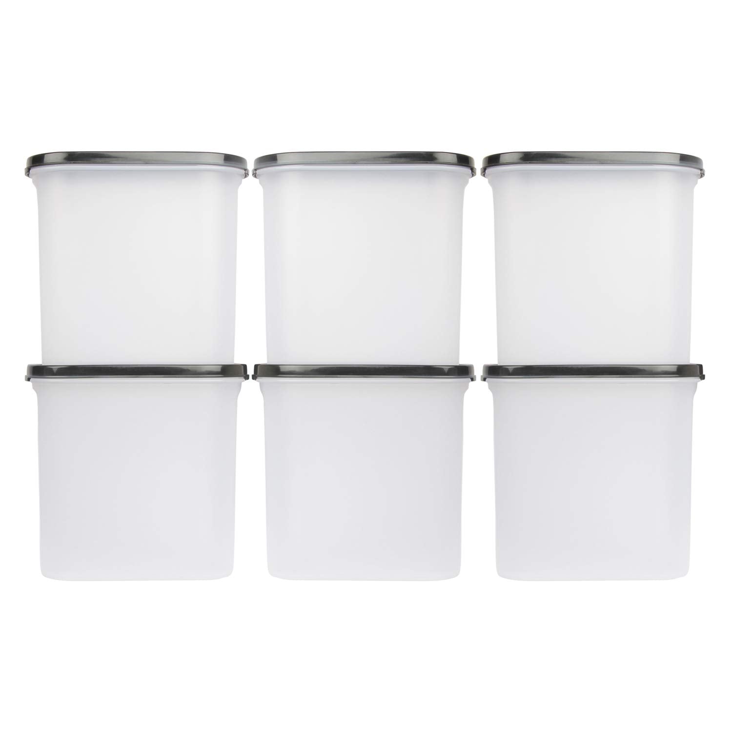 Cutting EDGE Anti Microbial Seal, Anti Bacterial Protection Storage Containers Set Oval, Modular Kitchen, for Flour, Cereals, Snacks, Stackable, BPA Free, Modular
