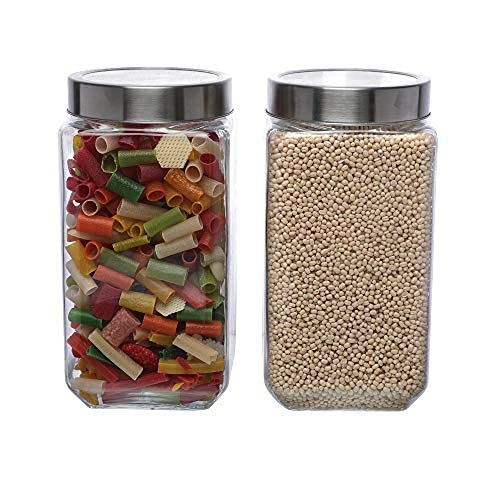 Cutting EDGE Glass Jar Transparent Barni for Kitchen, Aachar Pickle, Dal, Dry Fruits, Masala, Spices, Grocery, Grains Storage Container with Silver See-Through Cap
