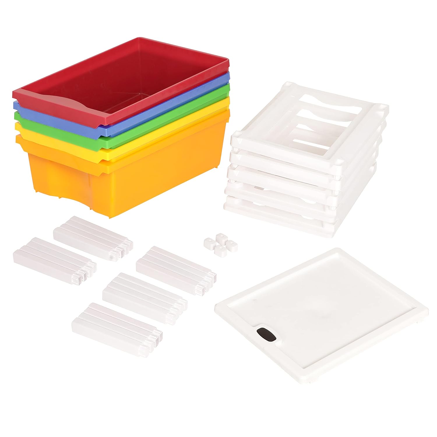 Cutting EDGE Compact Modular Plastic Drawer Set for Home, Office, Hospital, Parlor, School, Home & Kids, Product Dimension when assembled (Multicolor)