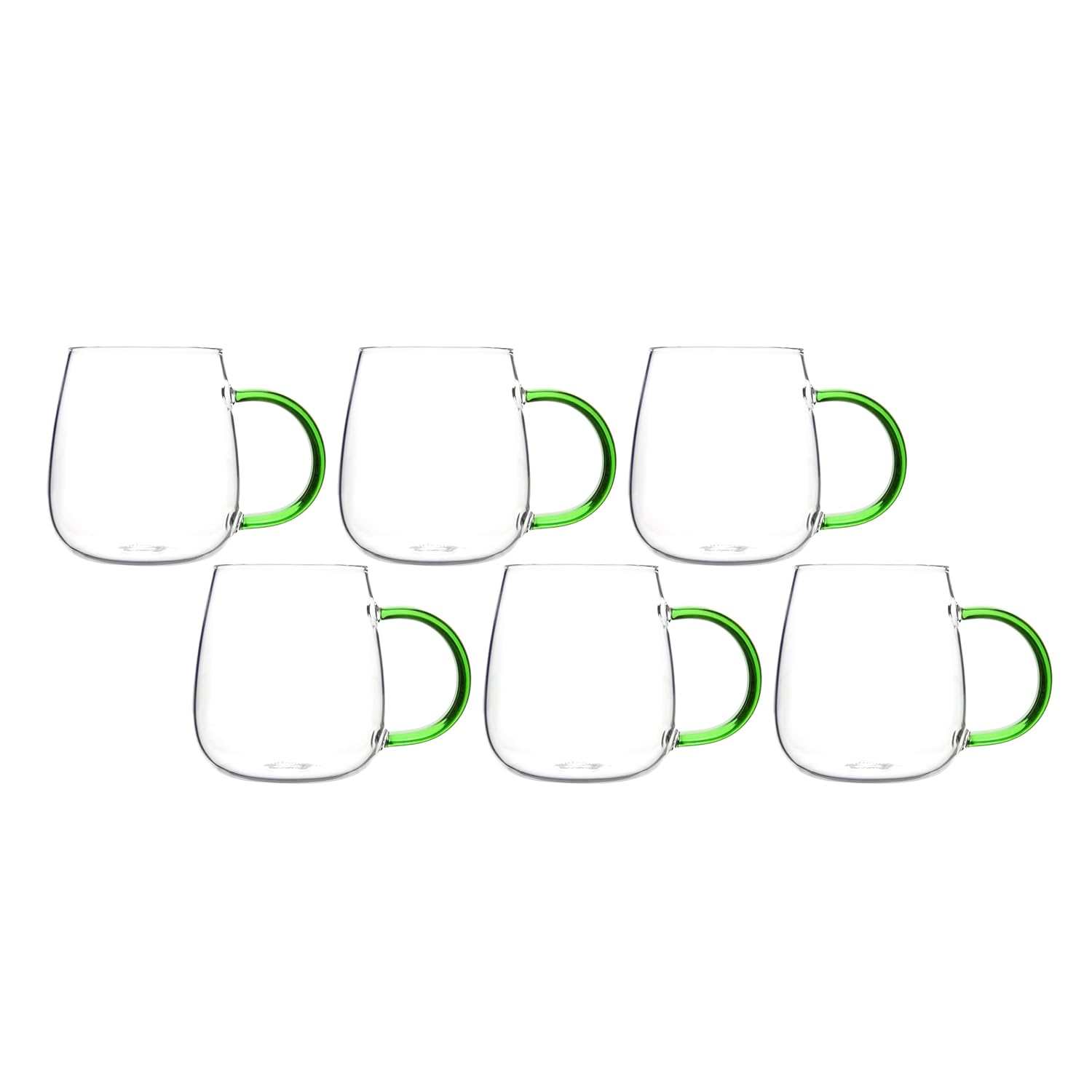 Crystal Clear, Microwave Safe for Regular Use, Serving Hot Latte Coffee, Cappuccino, Milk, Green & Black Tea
