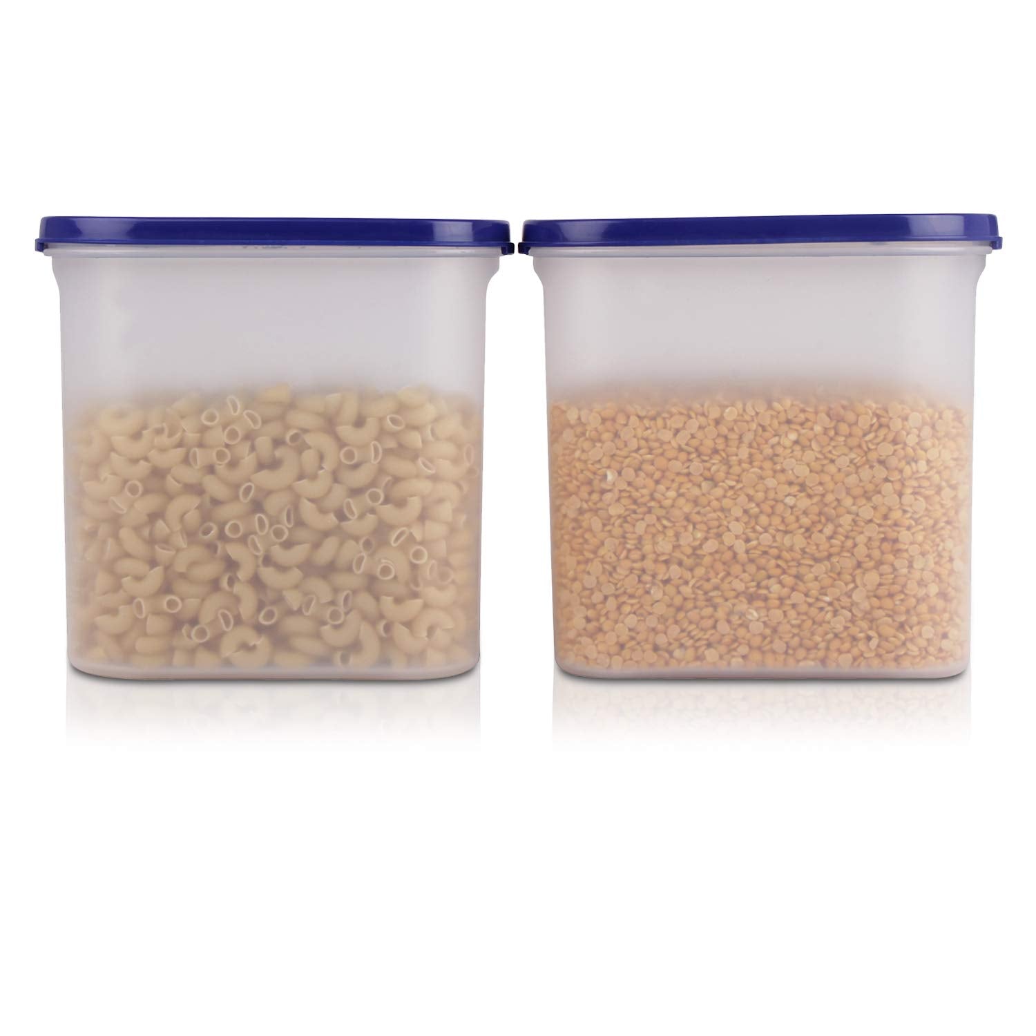 Cutting EDGE Anti Microbial Seal, Anti Bacterial Protection Storage Containers Set Oval, Modular Kitchen, for Flour, Cereals, Snacks, Stackable, BPA Free, Modular