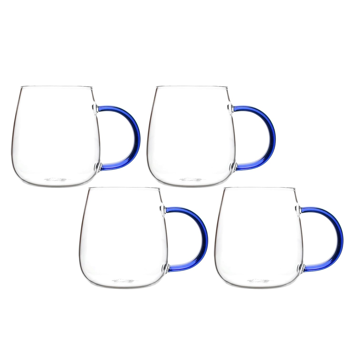 Crystal Clear, Microwave Safe for Regular Use, Serving Hot Latte Coffee, Cappuccino, Milk, Green & Black Tea