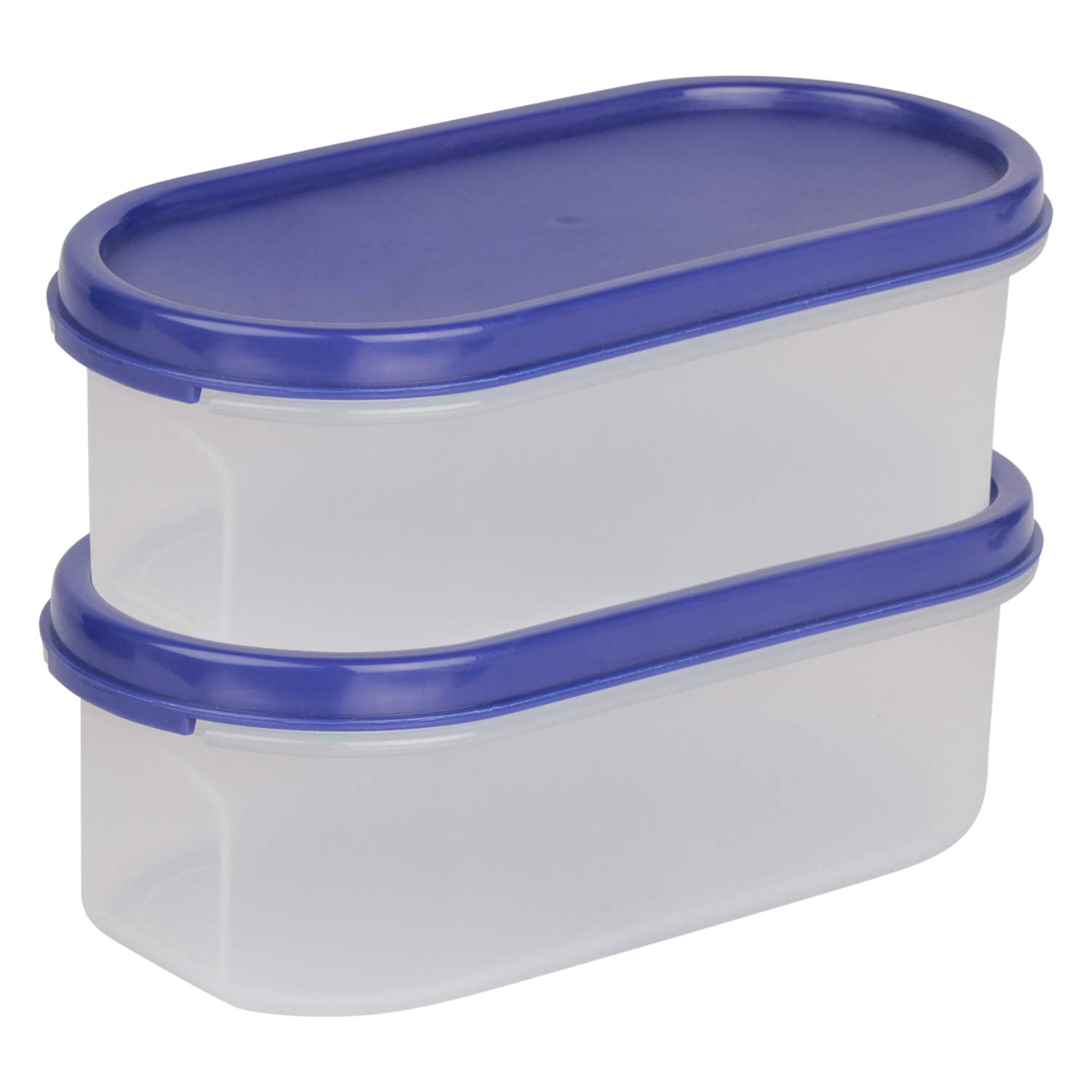 Cutting EDGE Anti Microbial Seal, Anti Bacterial Protection Storage Containers Set Oval, Modular Kitchen, for Flour, Cereals, Snacks, Stackable, BPA Free, Modular