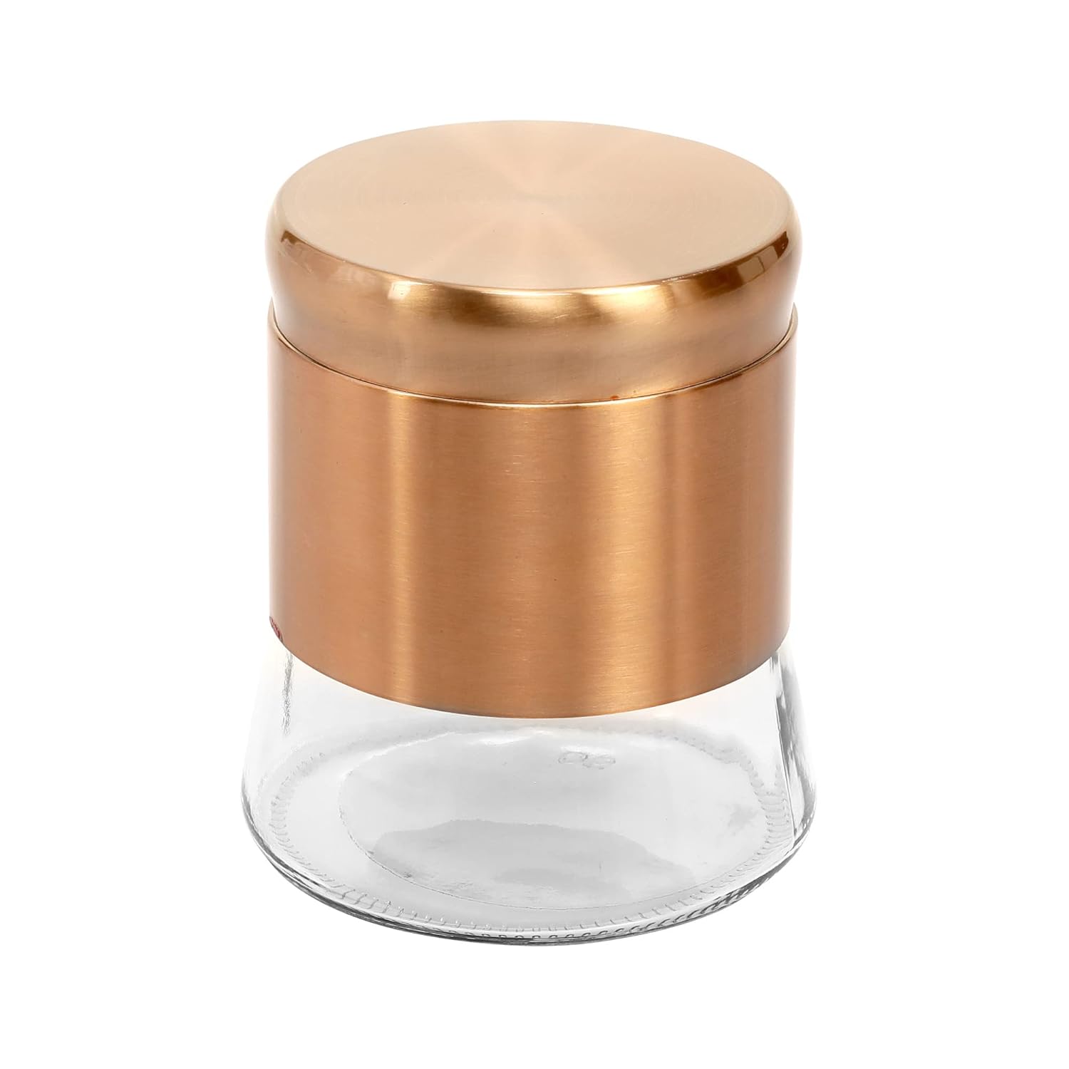 Cutting EDGE Rose Gold Finish - Bell Bottom Glass Jars for Sugar, Cereal,  Spices, Pulses and other Kitchen Storage