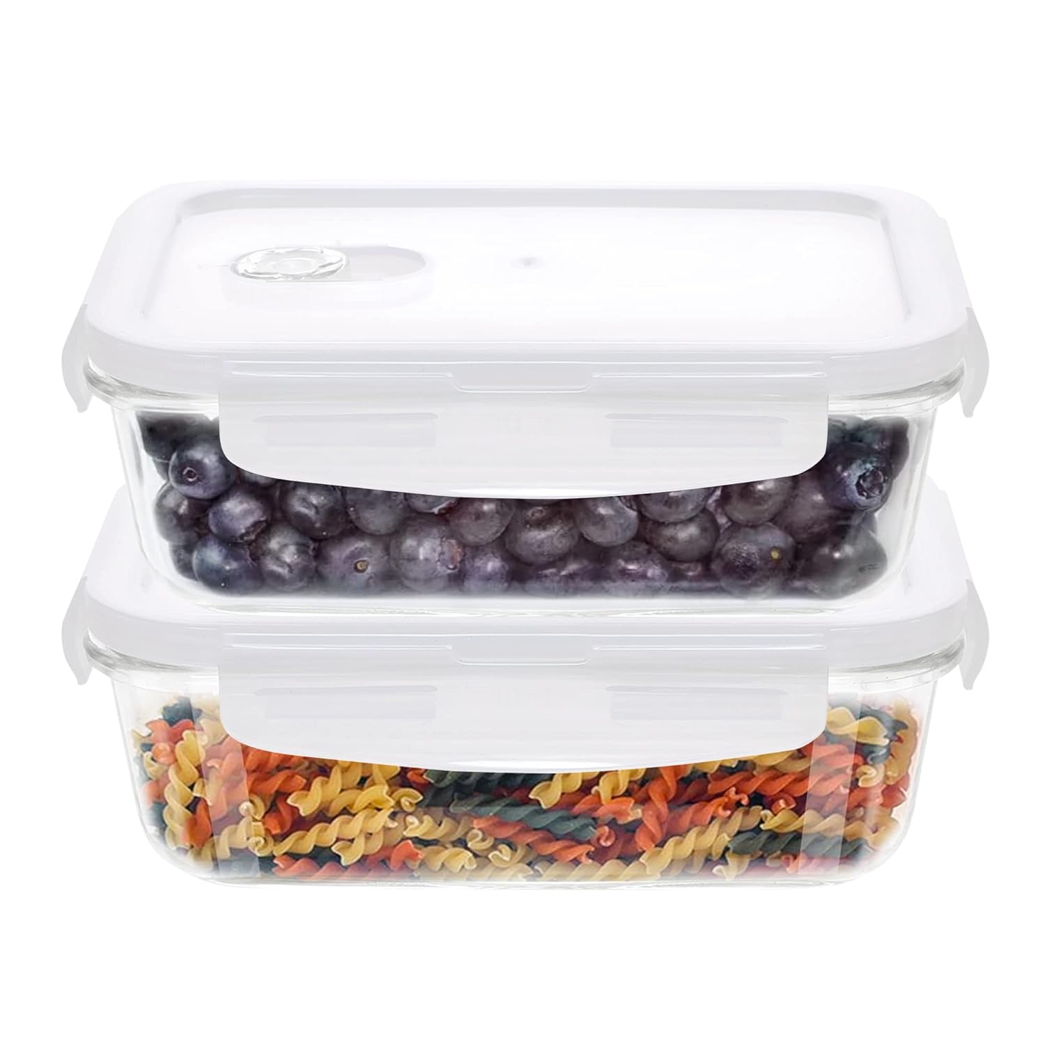 Cutting EDGE Smart Lock Borosilicate Rectangular Lunch Boxes / Glass Food Container with Air Vent Lid