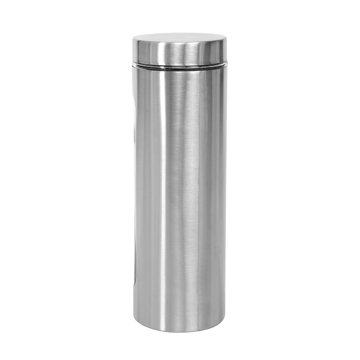 Cutting EDGE Oval Glass Window - Steel Jacketed Glass Jars for Dal, Dry Fruits, Spices and other Kitchen Storage