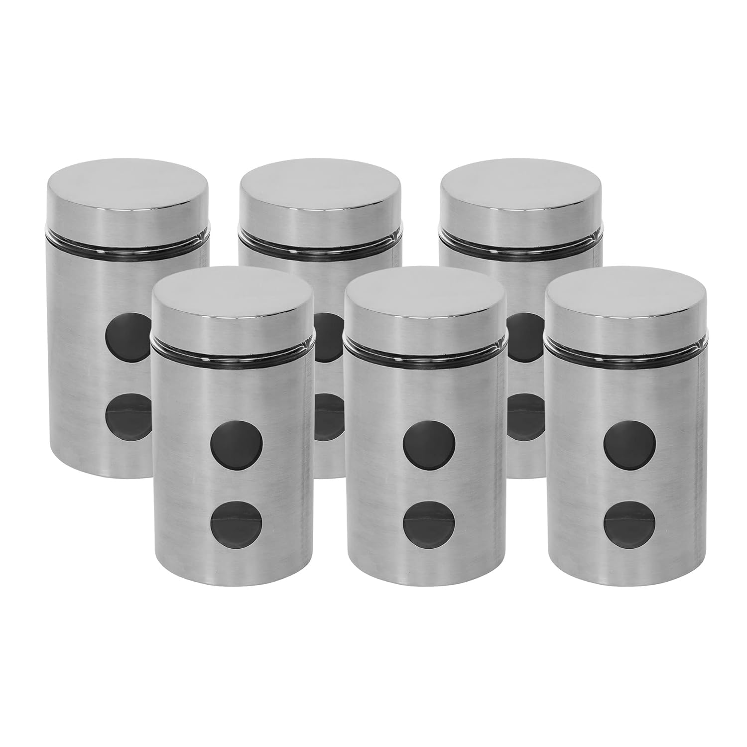 Cutting EDGE Drip Window - Steel Jacketed Glass Jars for Dal, Dry, Spices, Fruits, Kitchen Storage Container