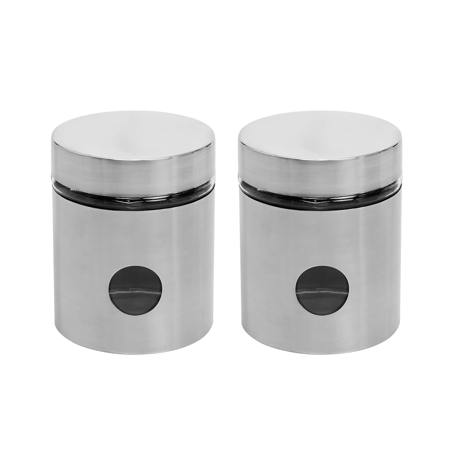 Cutting EDGE Drip Window - Steel Jacketed Glass Jars for Dal, Dry, Spices, Fruits, Kitchen Storage Container