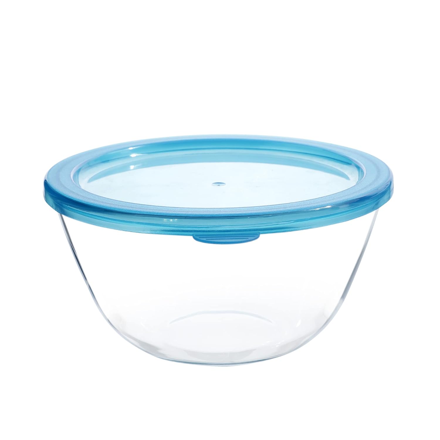 Cutting EDGE Borosilicate Mixing/Serving with Lid Round Glass Bowl for Kitchen (Transparent)