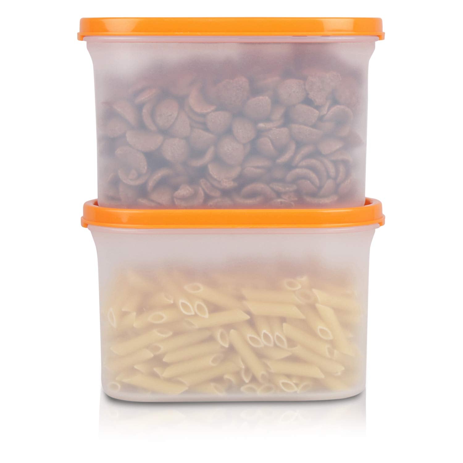 Cutting EDGE Anti Microbial Seal, Anti Bacterial Protection Storage Containers Set Oval, Modular Kitchen, for Flour, Cereals, Snacks, Stackable, BPA Free, Modular