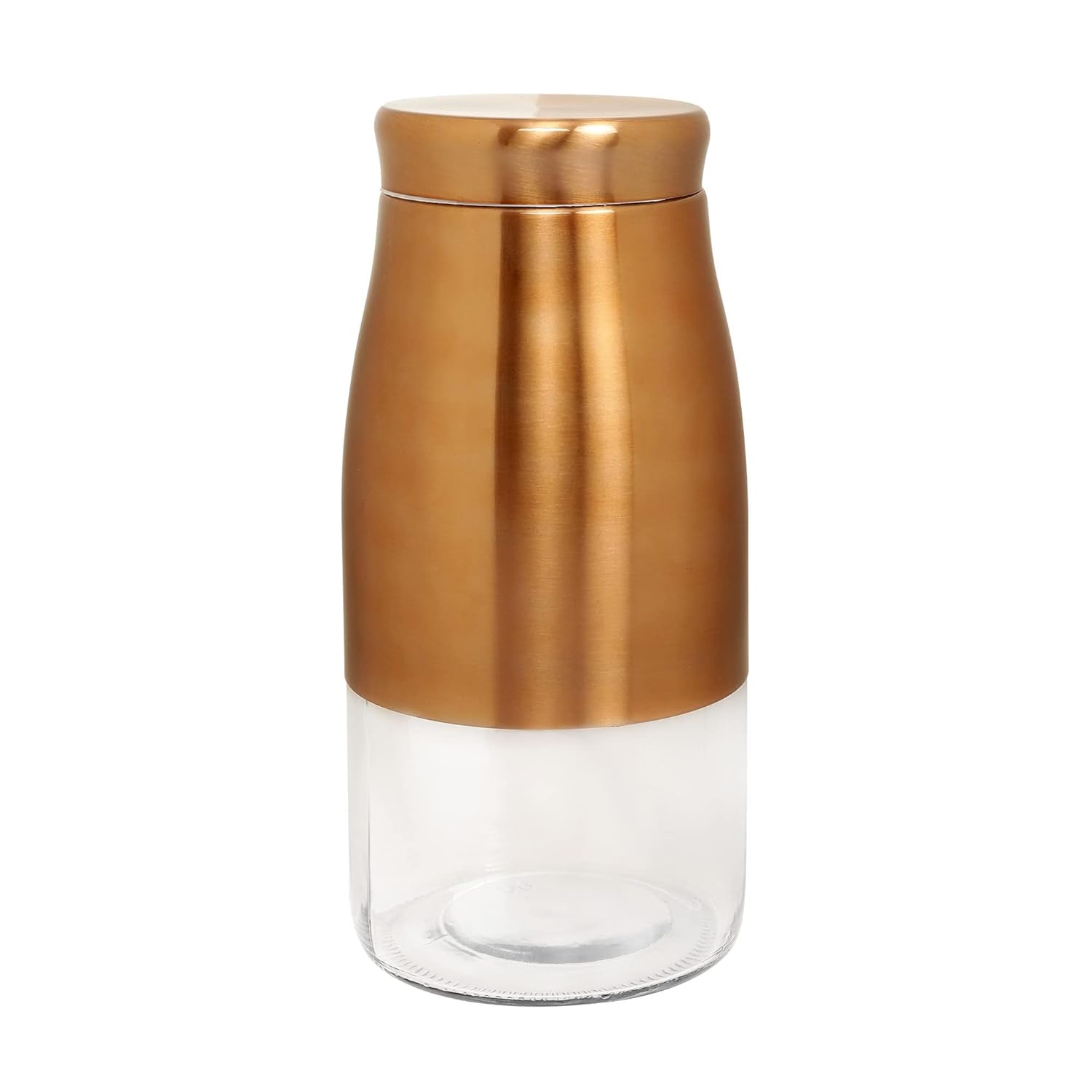 Cutting EDGE Rose Gold Finish - Bell Bottom Glass Jars for Sugar, Cereal,  Spices, Pulses and other Kitchen Storage