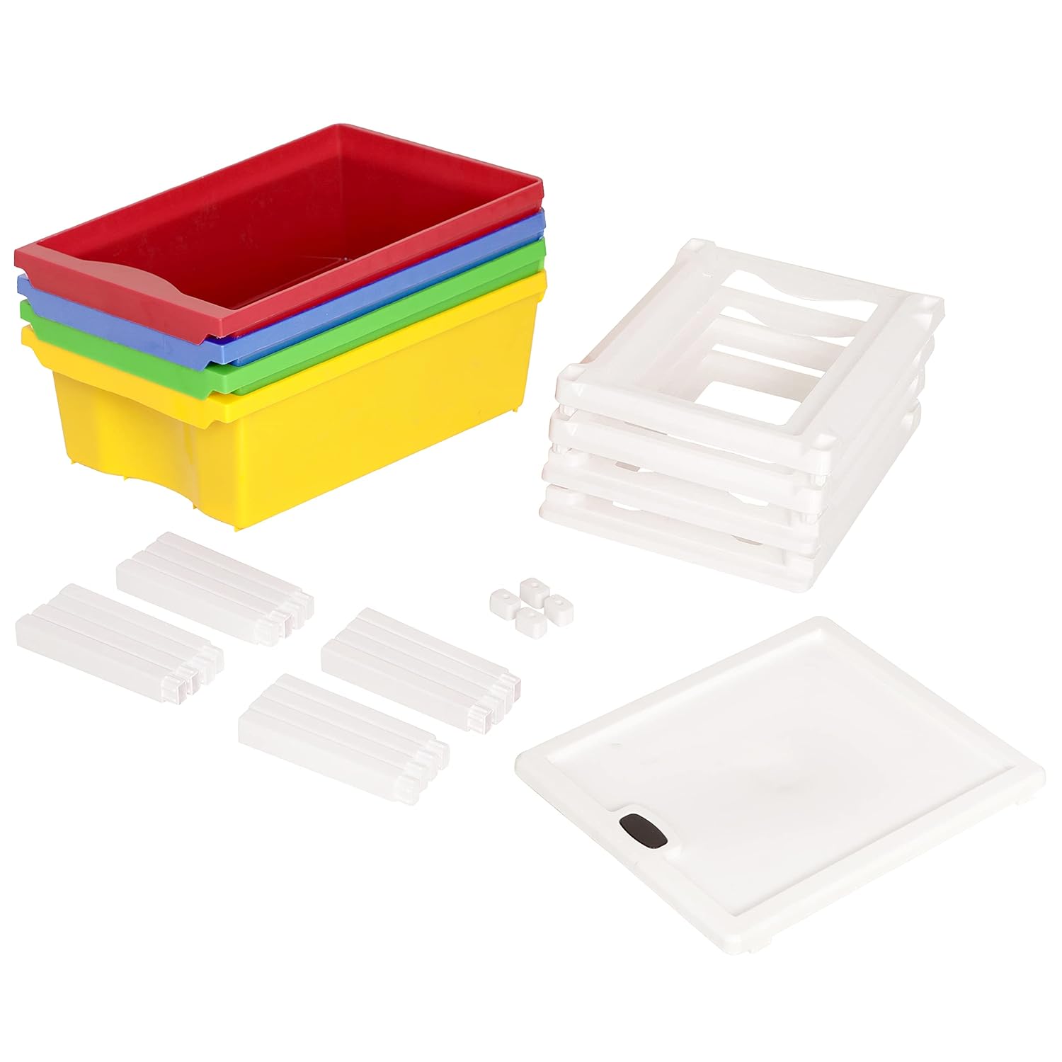 Cutting EDGE Compact Modular Plastic Drawer Set for Home, Office, Hospital, Parlor, School, Home & Kids, Product Dimension when assembled (Multicolor)