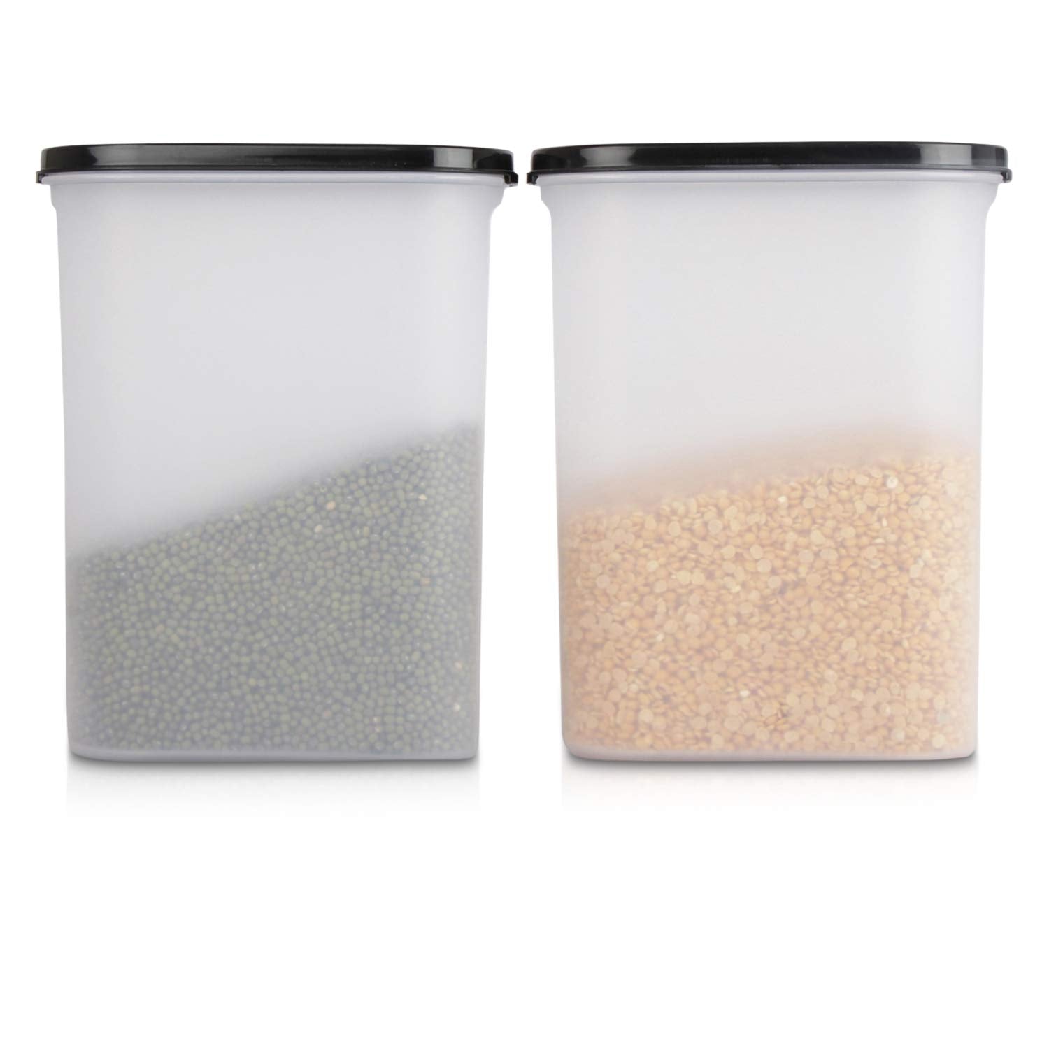 Cutting EDGE Anti Microbial Seal, Anti Bacterial Protection Storage Containers Set Oval, Modular Kitchen, for Flour, Cereals, Snacks, Stackable, BPA Free, Modular