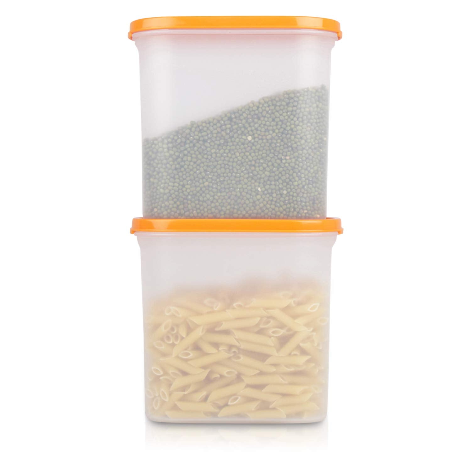 Cutting EDGE Anti Microbial Seal, Anti Bacterial Protection Storage Containers Set Oval, Modular Kitchen, for Flour, Cereals, Snacks, Stackable, BPA Free, Modular