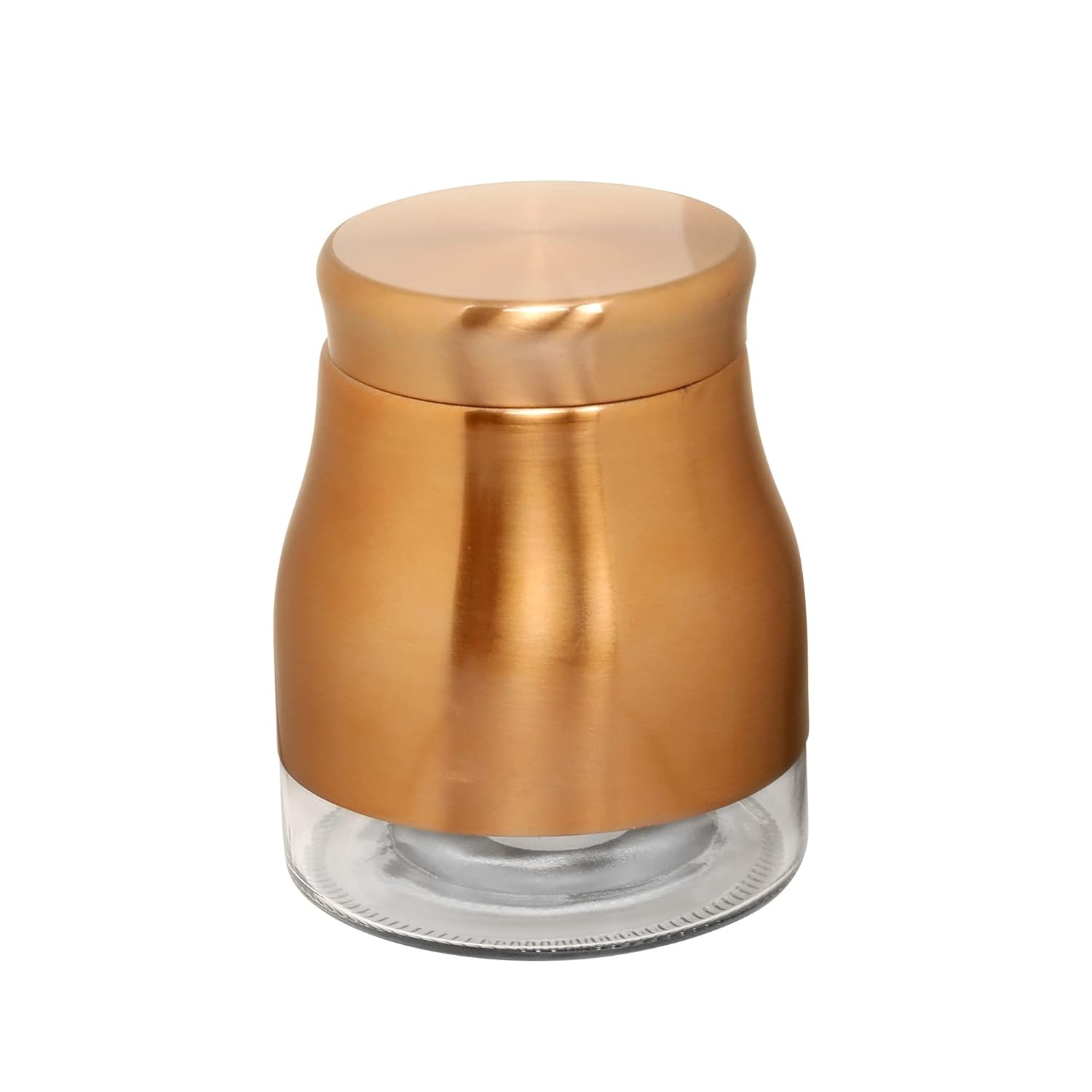 Cutting EDGE Rose Gold Finish - Bell Bottom Glass Jars for Sugar, Cereal,  Spices, Pulses and other Kitchen Storage