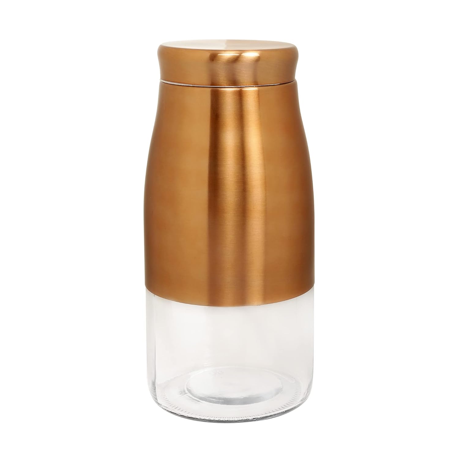 Cutting EDGE Rose Gold Finish - Bell Bottom Glass Jars for Sugar, Cereal,  Spices, Pulses and other Kitchen Storage