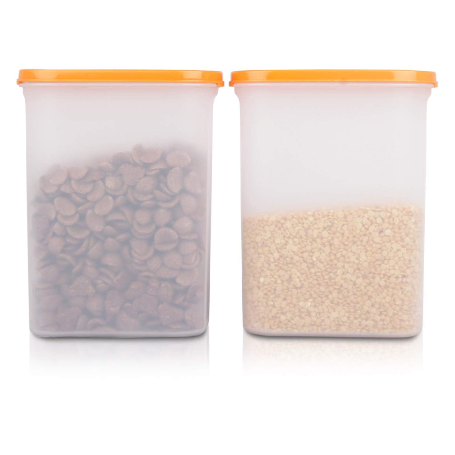 Cutting EDGE Anti Microbial Seal, Anti Bacterial Protection Storage Containers Set Oval, Modular Kitchen, for Flour, Cereals, Snacks, Stackable, BPA Free, Modular