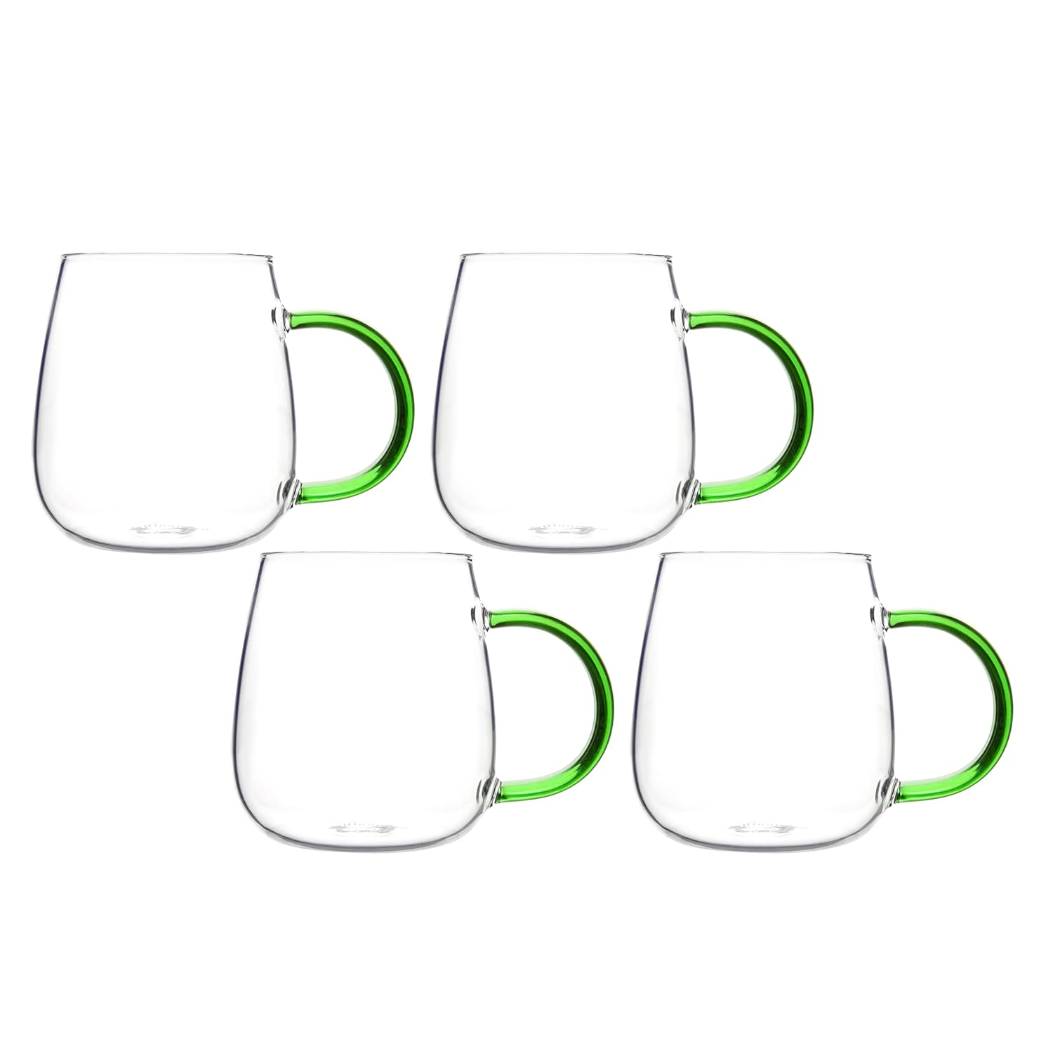 Crystal Clear, Microwave Safe for Regular Use, Serving Hot Latte Coffee, Cappuccino, Milk, Green & Black Tea