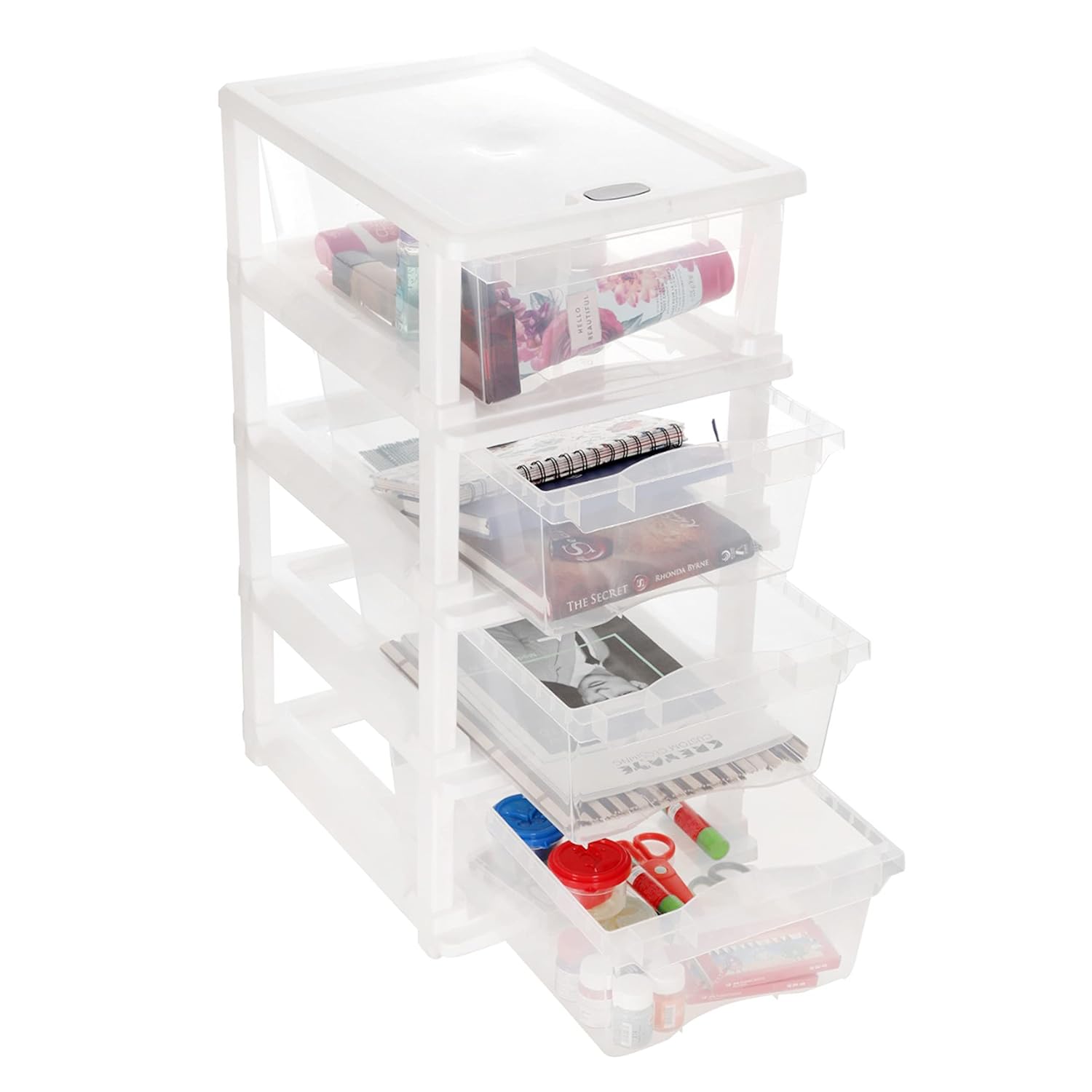 Cutting EDGE Plastic Small Modular Drawer Set For Home,Office,Hospital,Parlor,School,Doctors,Home & Kids,Product Dimension When Assembeled (Transparent,Rectangular)