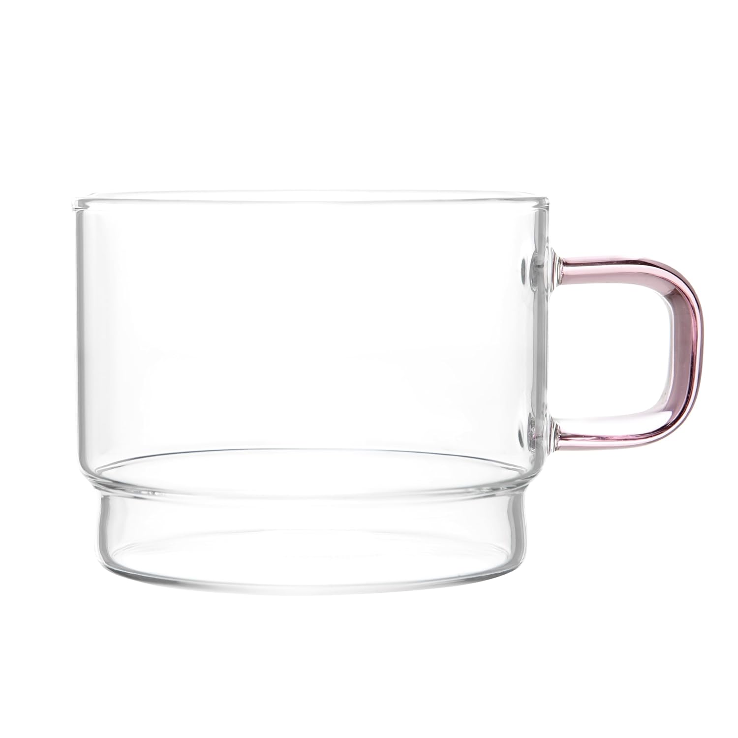 Crystal Clear, Microwave Safe for Regular Use, Serving Hot Latte Coffee, Cappuccino, Milk, Green & Black Tea