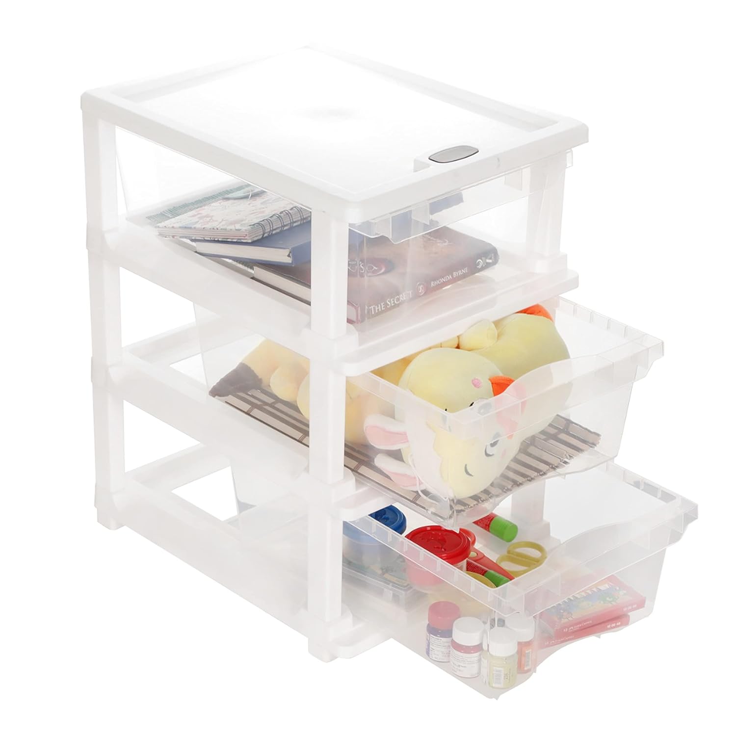 Cutting EDGE Plastic Small Modular Drawer Set For Home,Office,Hospital,Parlor,School,Doctors,Home & Kids,Product Dimension When Assembeled (Transparent,Rectangular)