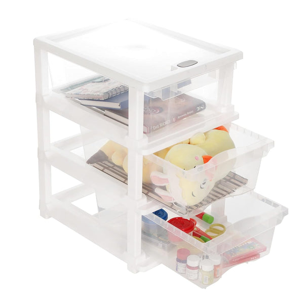 Cutting EDGE Plastic Small Modular Drawer Set For Home,Office,Hospital,Parlor,School,Doctors,Home & Kids,Product Dimension When Assembeled (Transparent,Rectangular)