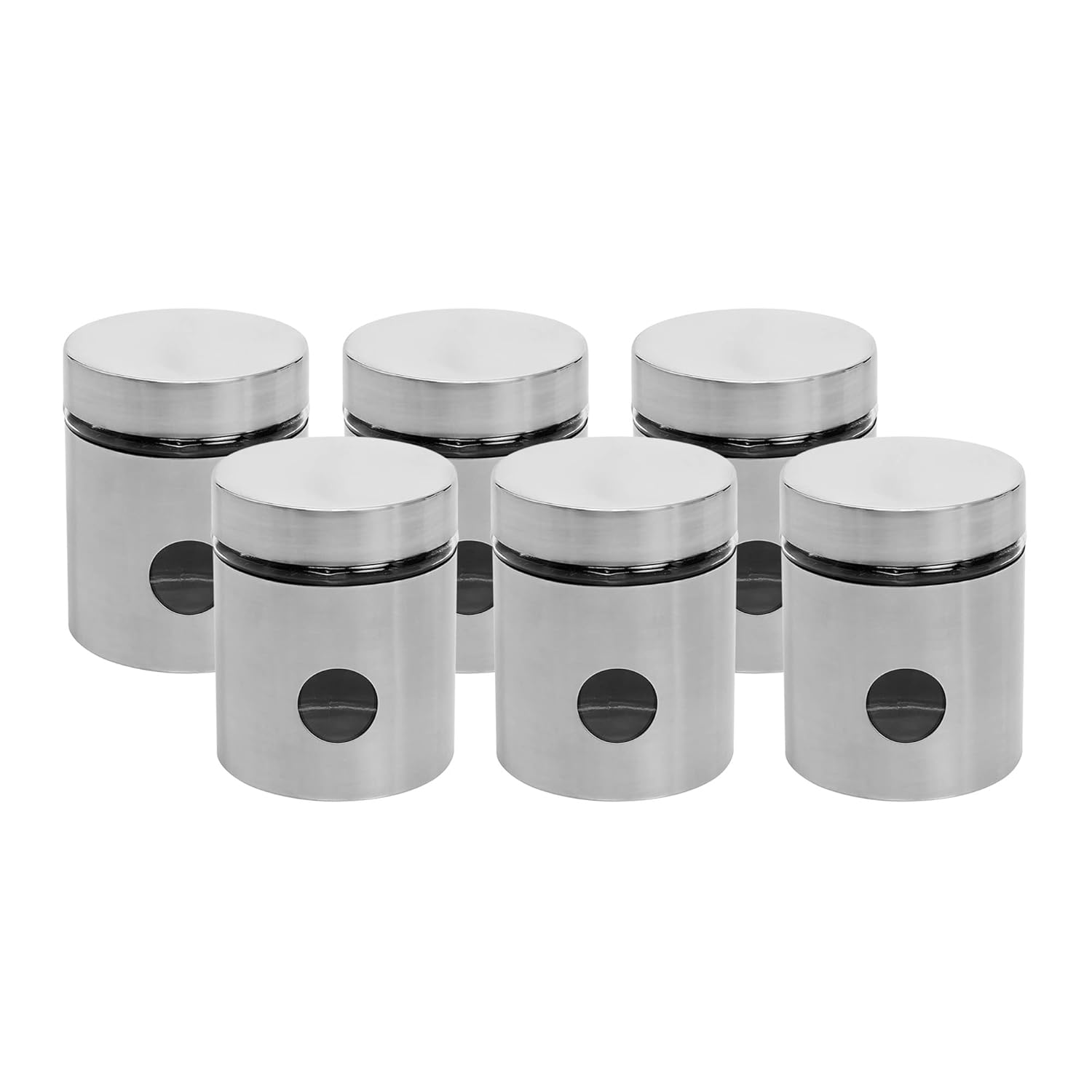 Cutting EDGE Drip Window - Steel Jacketed Glass Jars for Dal, Dry, Spices, Fruits, Kitchen Storage Container