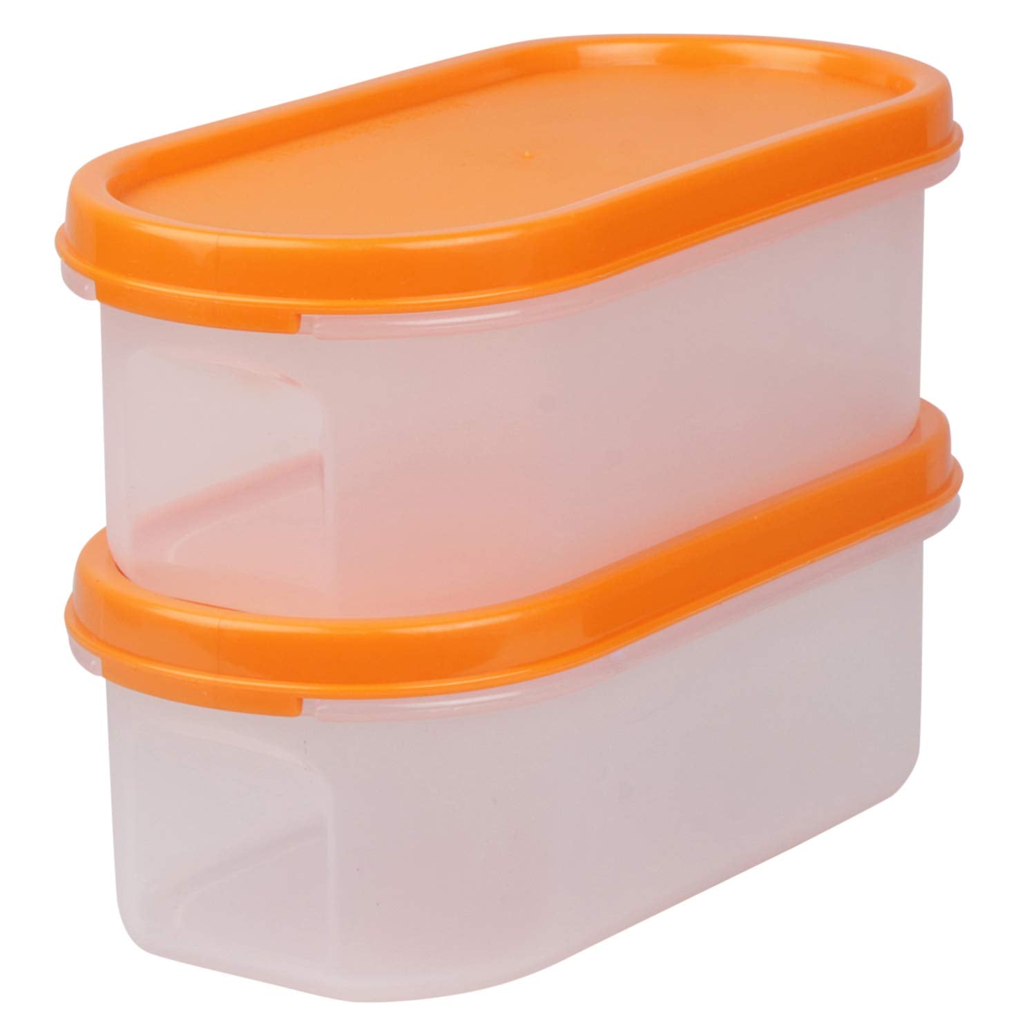Cutting EDGE Anti Microbial Seal, Anti Bacterial Protection Storage Containers Set Oval, Modular Kitchen, for Flour, Cereals, Snacks, Stackable, BPA Free, Modular