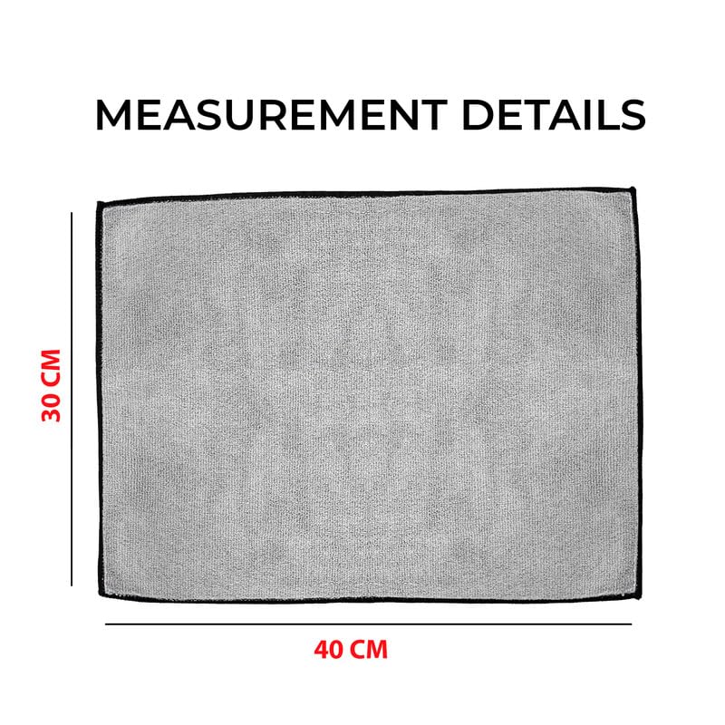 Cutting EDGE Microfiber Cleaning Cloth Thick Lint & Scratch Free Multipurpose Cloth Perfect for Home Appliances & Kitchen Cleaning Both Interior and Exterior (Set of 2, Grey Color)