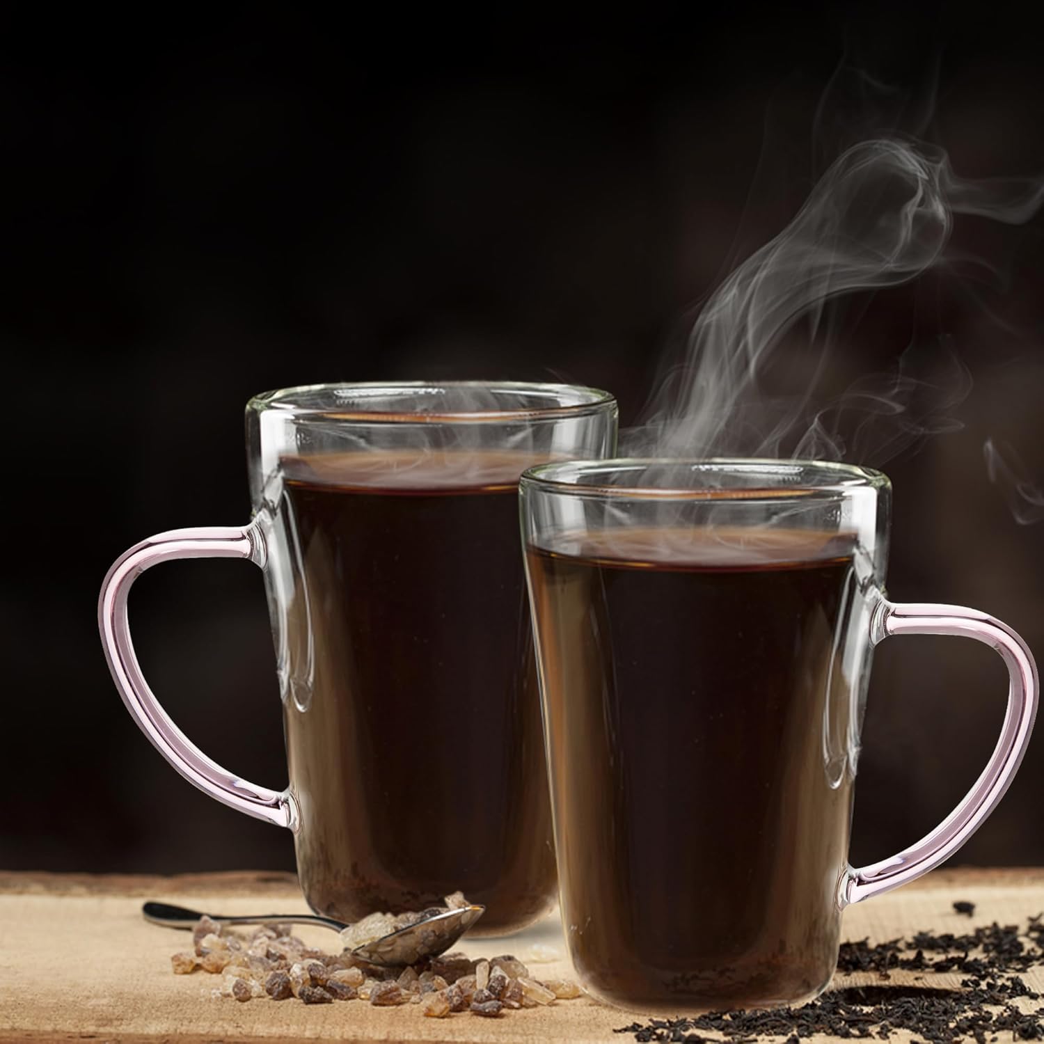 Crystal Clear, Microwave Safe for Regular Use, Serving Hot Latte Coffee, Cappuccino, Milk, Green & Black Tea