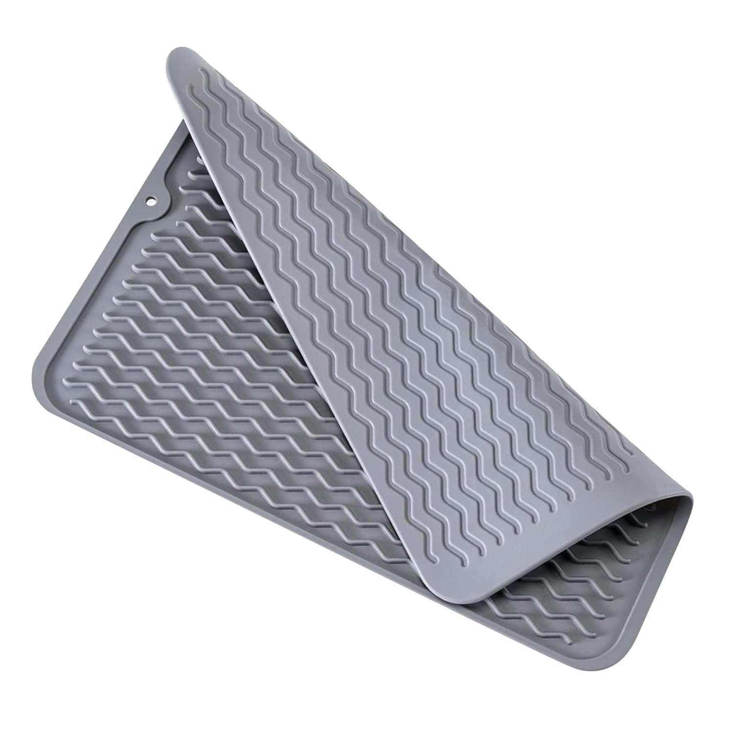 Cutting EDGE Silicone Dish Drying Mat for Kitchen Counter Super Water Absorbent, Non Slip Surface, Heat Resistant, Ideal for kitcehn Utensils & Dish Rack