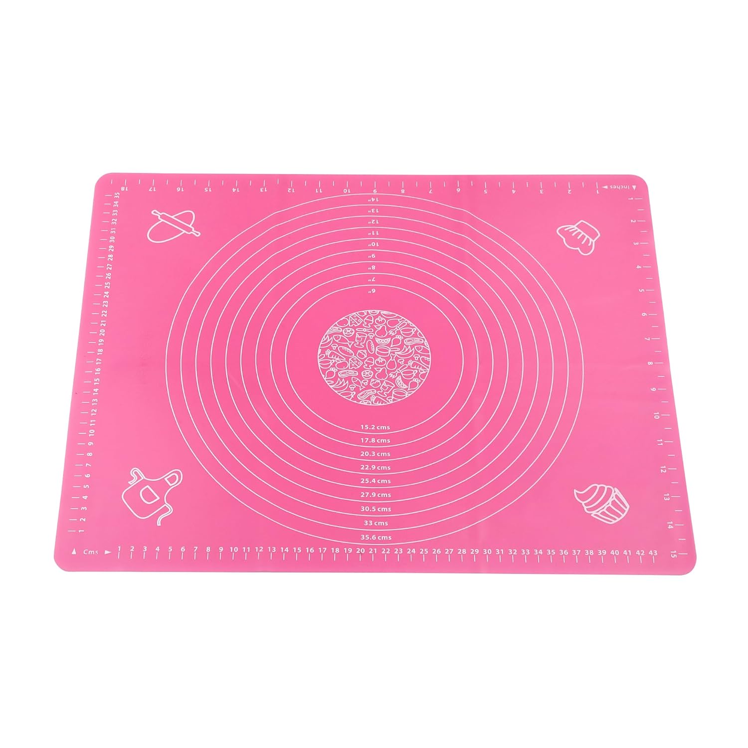 Cutting EDGE Baking Mat - Non Stick & Stretchable Ideal for Baking, Chapati Atta Kneading, Pastry, Thick and Large Rolling Mat with Measurments (50 X 40 Cm)