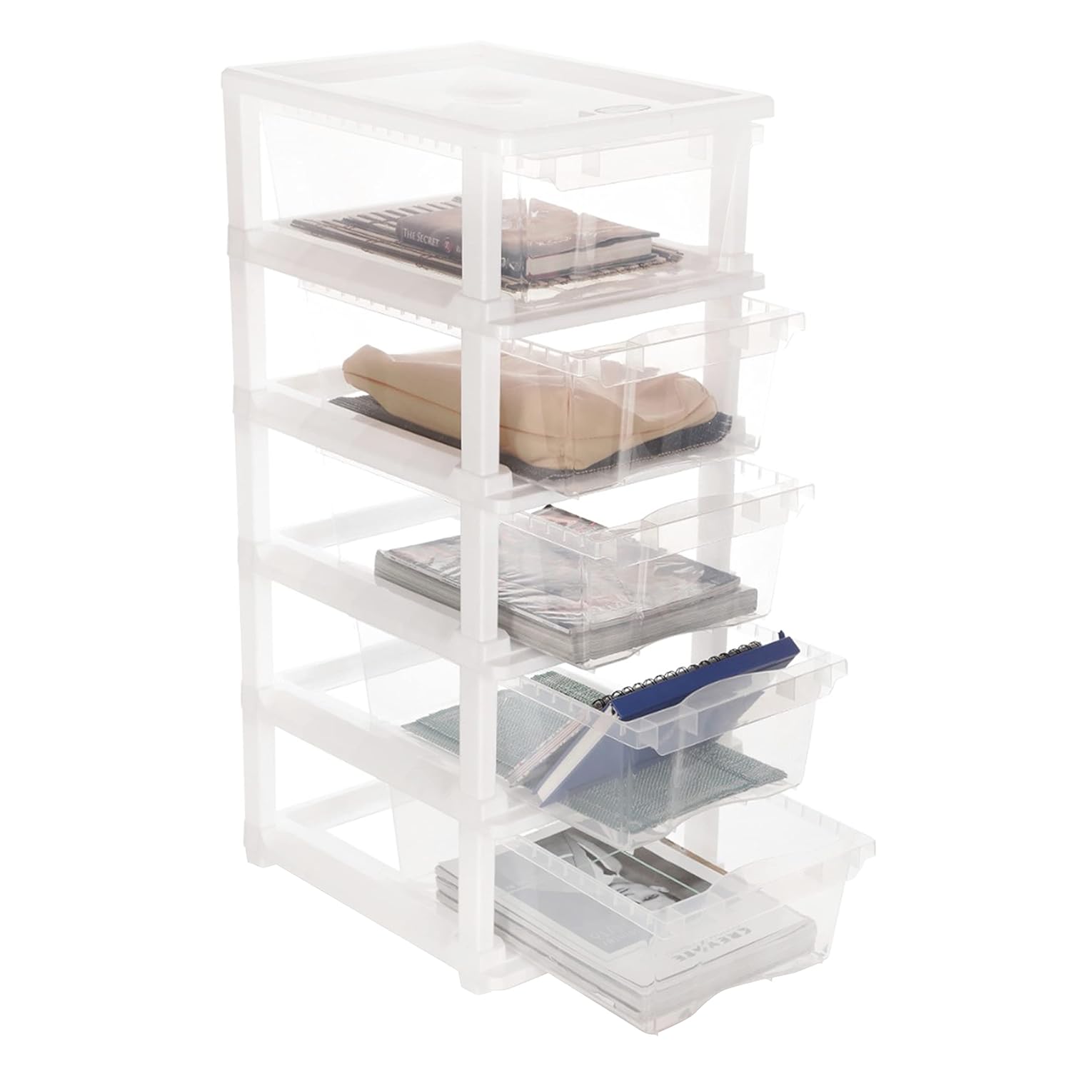 Cutting EDGE Plastic Small Modular Drawer Set For Home,Office,Hospital,Parlor,School,Doctors,Home & Kids,Product Dimension When Assembeled (Transparent,Rectangular)
