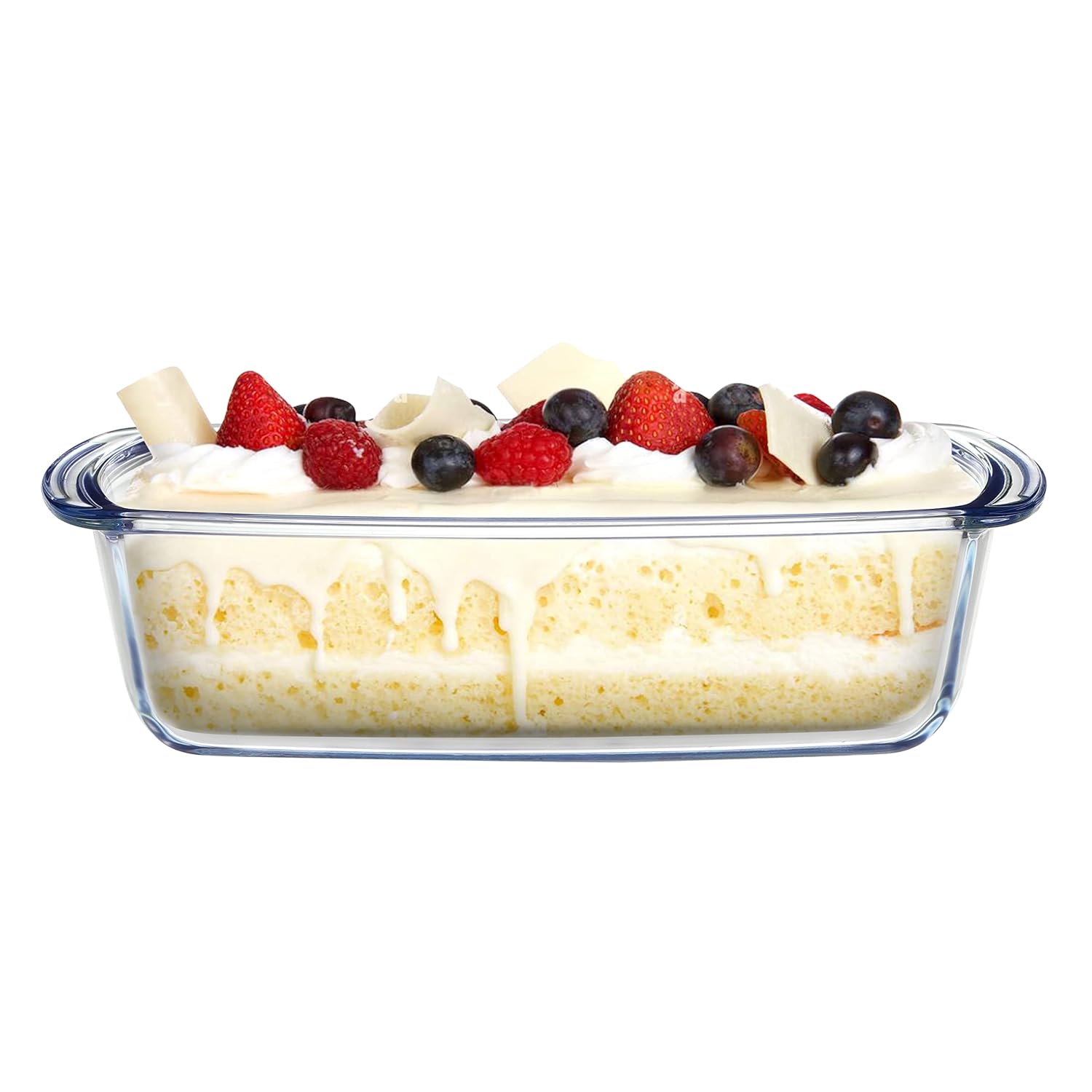 Cutting EDGE Onyx Bake and Serve Loaf Oven/Microwave Safe Glass Oval Dish (Transparent)