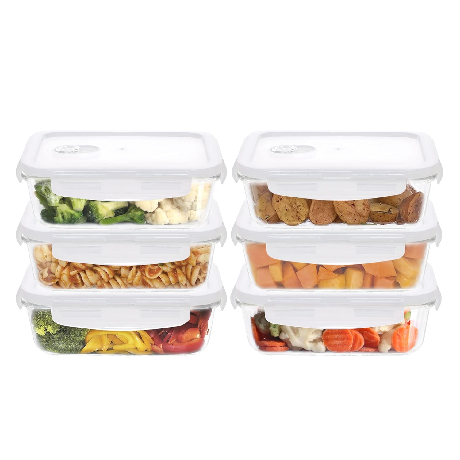 Cutting EDGE Smart Lock Borosilicate Rectangular Lunch Boxes / Glass Food Container with Air Vent Lid