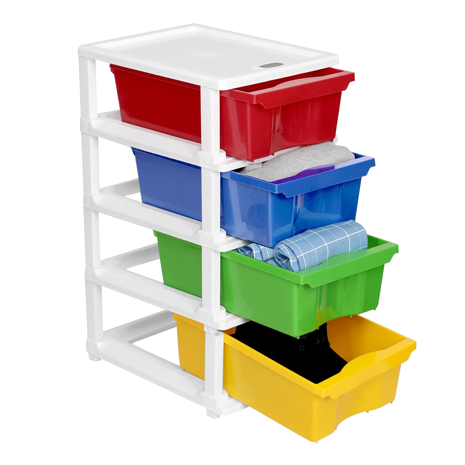 Cutting EDGE Compact Modular Plastic Drawer Set for Home, Office, Hospital, Parlor, School, Home & Kids, Product Dimension when assembled (Multicolor)