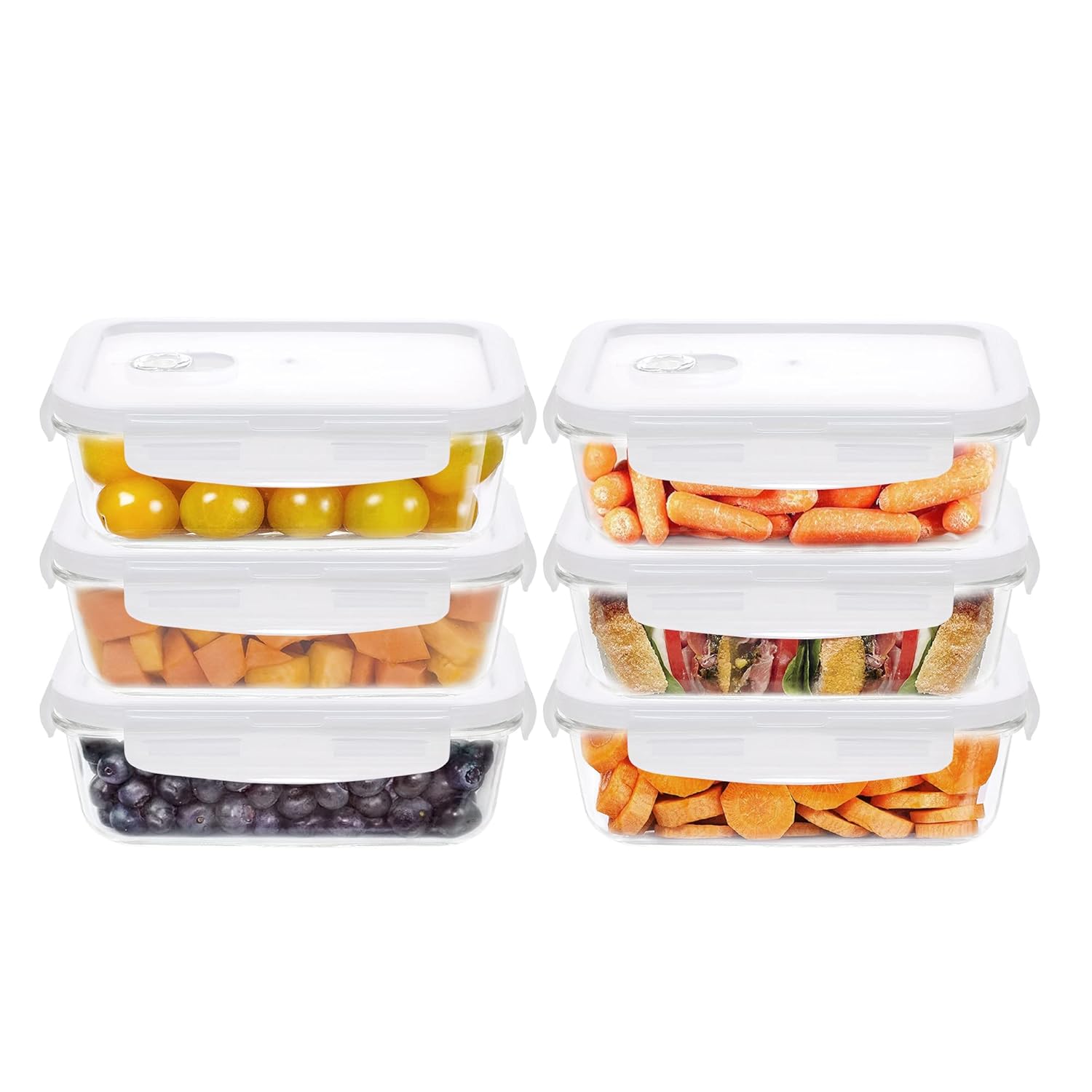Cutting EDGE Smart Lock Borosilicate Rectangular Lunch Boxes / Glass Food Container with Air Vent Lid
