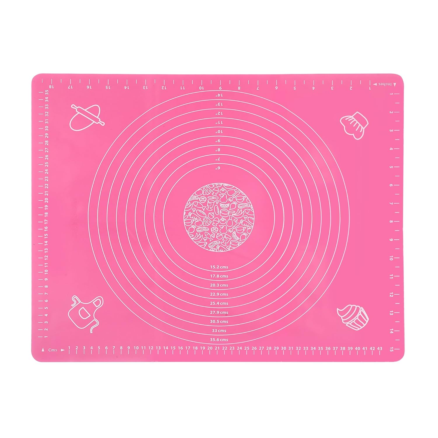 Cutting EDGE Baking Mat - Non Stick & Stretchable Ideal for Baking, Chapati Atta Kneading, Pastry, Thick and Large Rolling Mat with Measurments (50 X 40 Cm)
