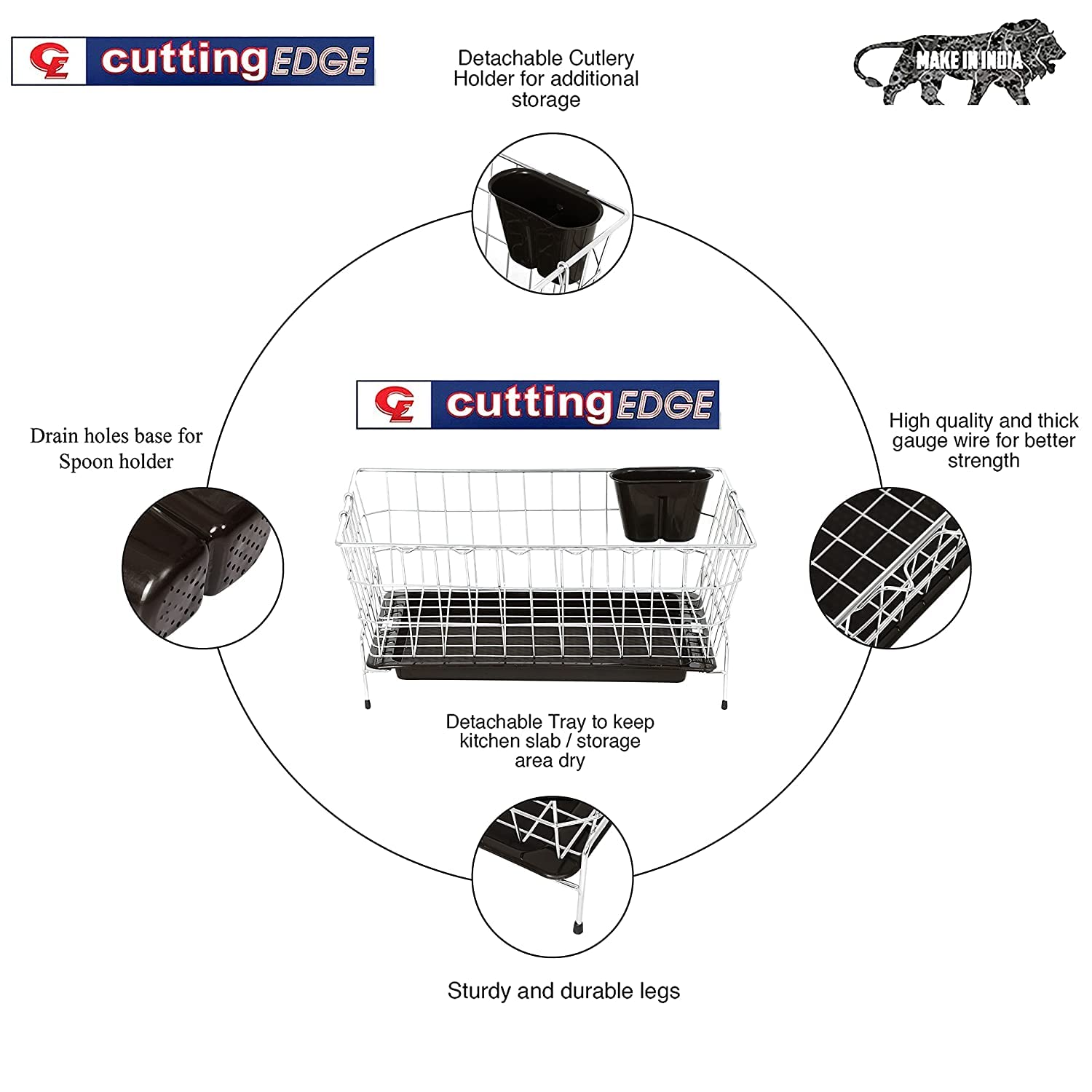 SS Bartan & Plate Drying Rack Stand